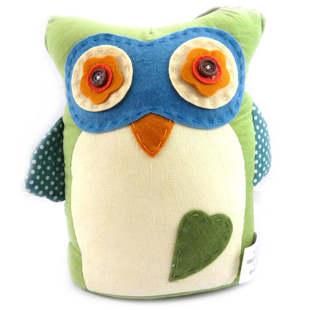Les Trésors De Lily [L5850] - Green 'Owl' Doorstop