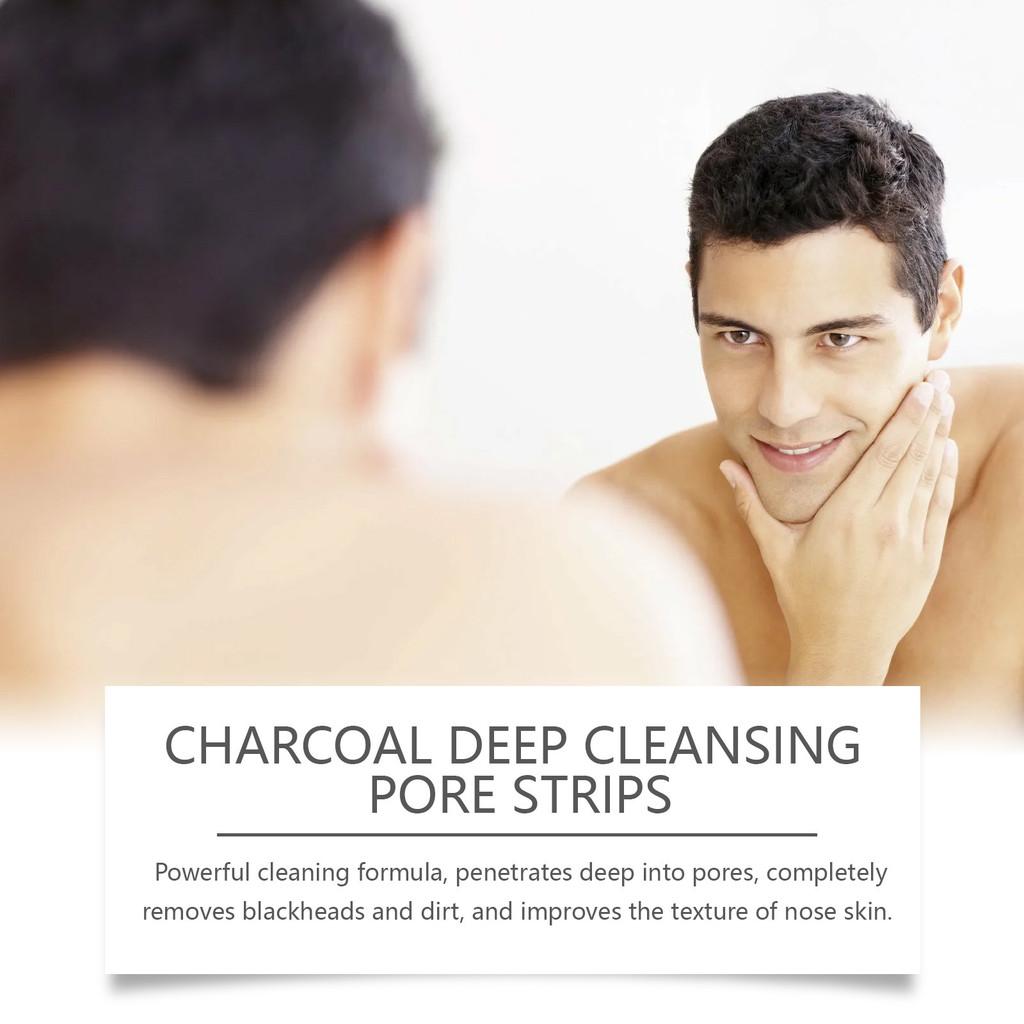 Tiras Jaysuing para Cravos e Poros Masculinos Óleo de Limpeza Suave Controle de Oleosidade Redução de Acne 10 Peças