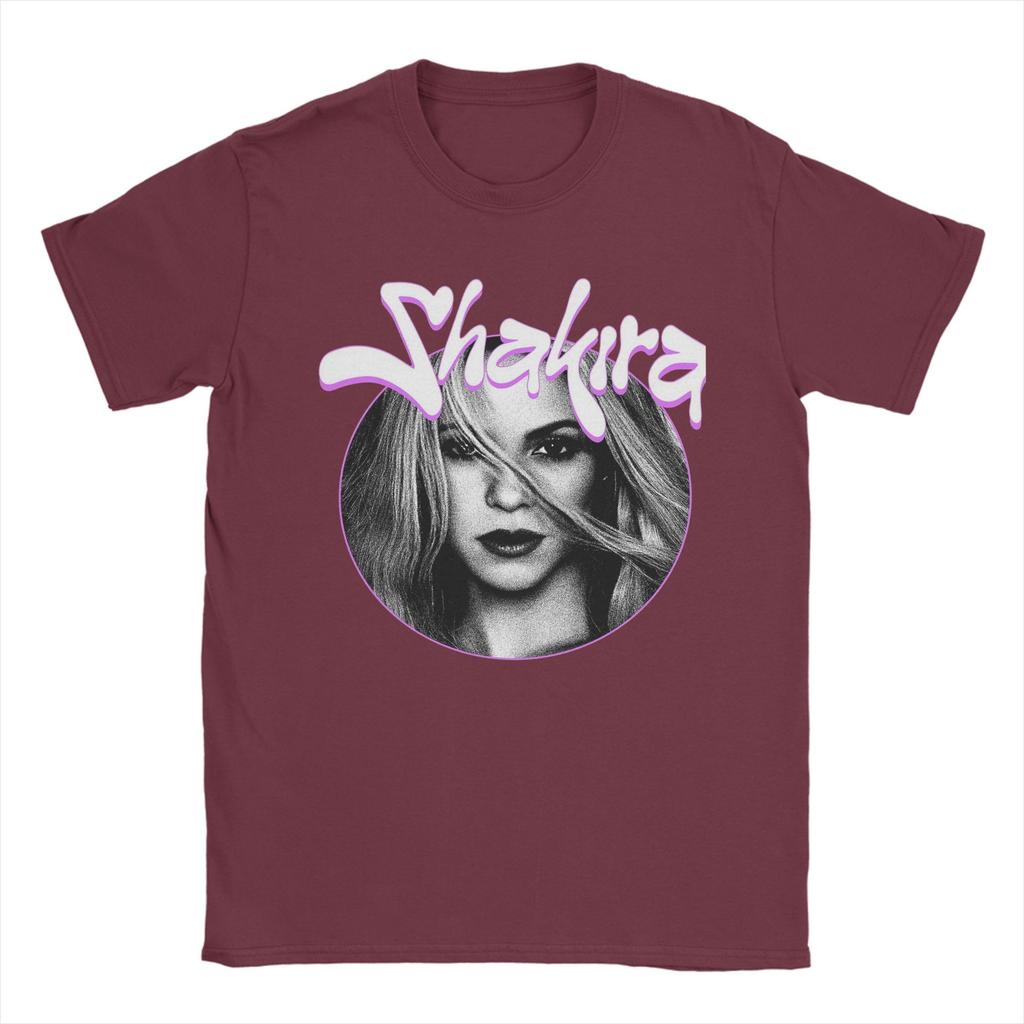 Singer Shakira TShirts for Unisex Vintage Cotton Tees O Neck Short Sleeve T Shirt Party Clothes