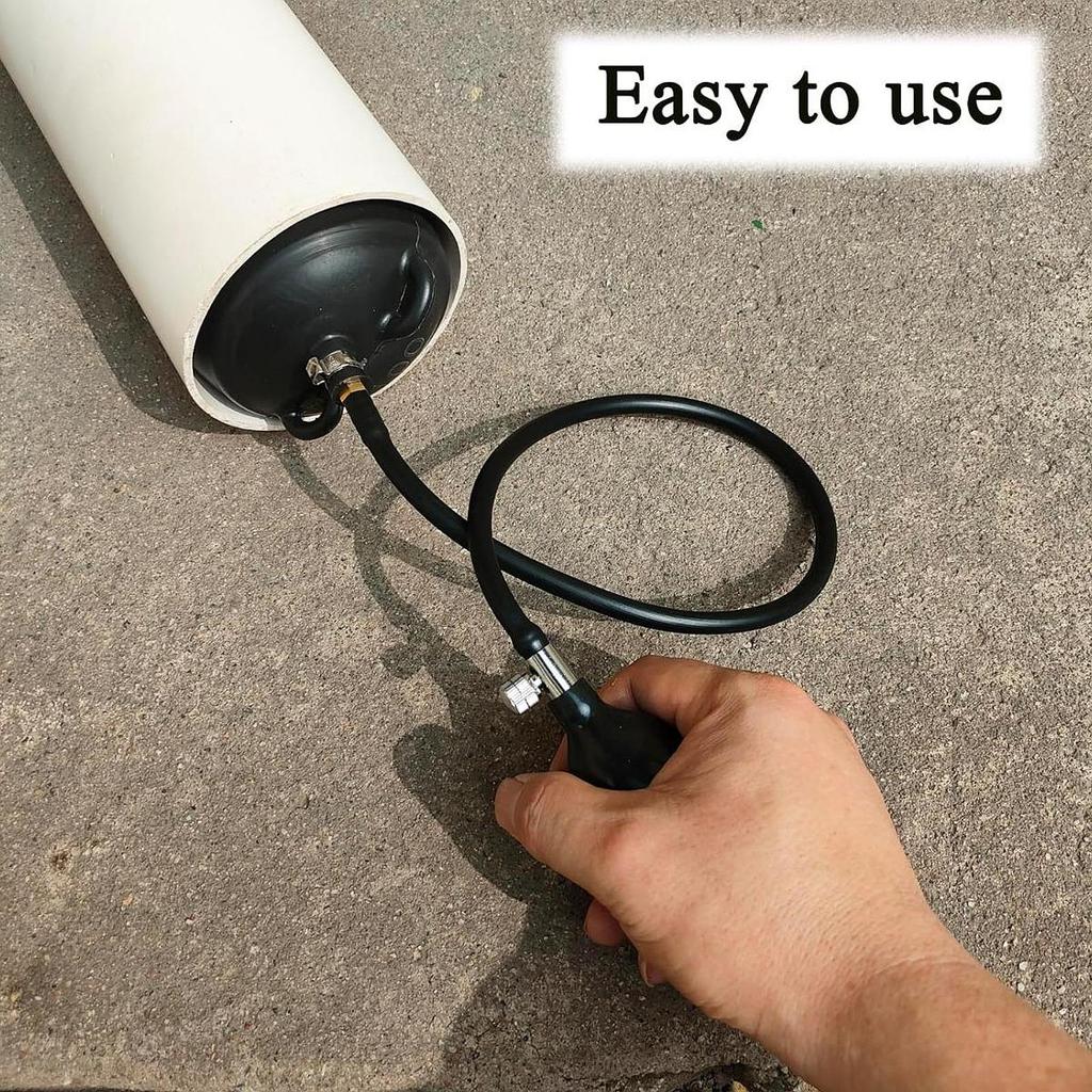 Fit 50 75 110 160 200mm Pipe Natural Rubber Drain Air Bag Inflatable Bung Stop Plug Block Sturdy Easy to Use Plumbing Test Plug