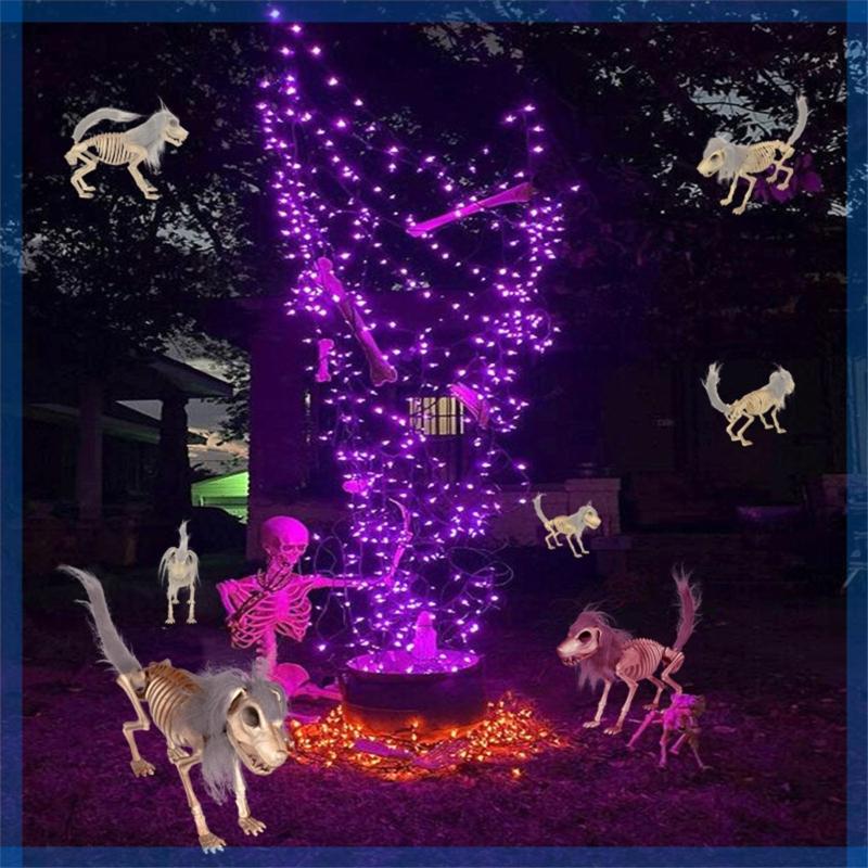 Efficient Plastic Halloween Dog Skeleton With Realistic Detail Perfect For Scary Festival