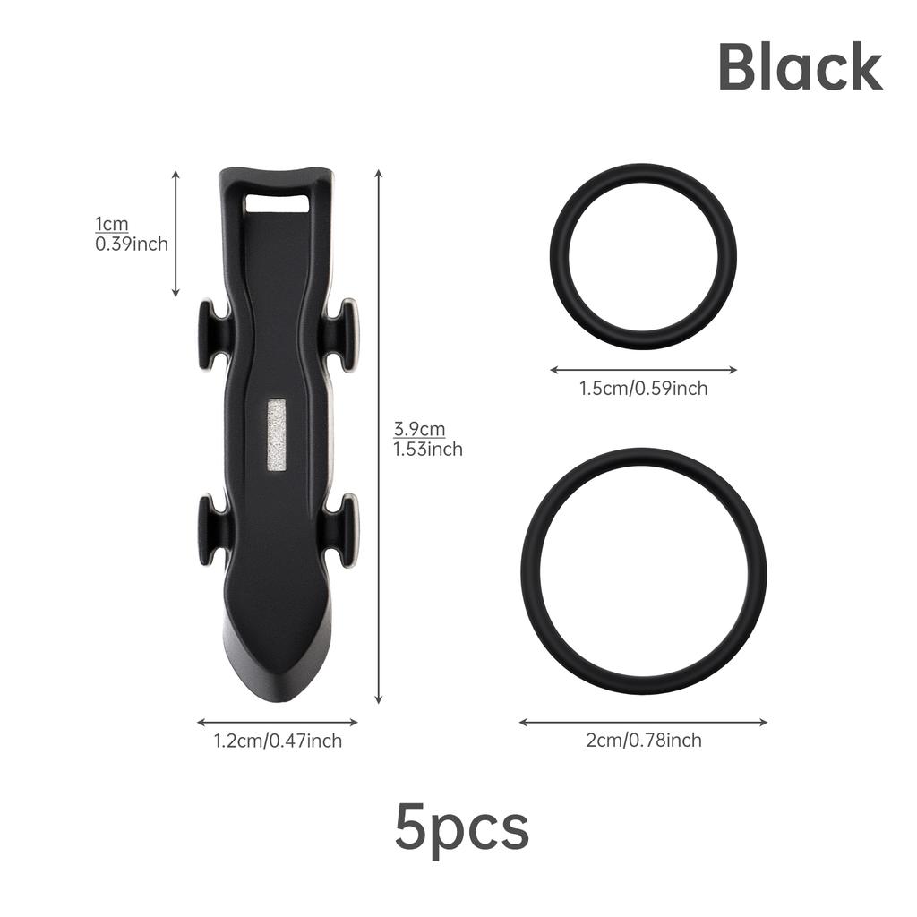 5 szt. Magnetyczny Uchwyt na Haczyk do Przynęty Wędkarskiej Uchwyt na Żyłkę z 2 Rozmiarami Gumowych Pierścieni do Wędkarstwa Morskiego i Słodkowodnego