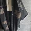 Used Vintage Kimono Haori Japanese Pattern Black Japanese Mode Cardigan Old Clothes