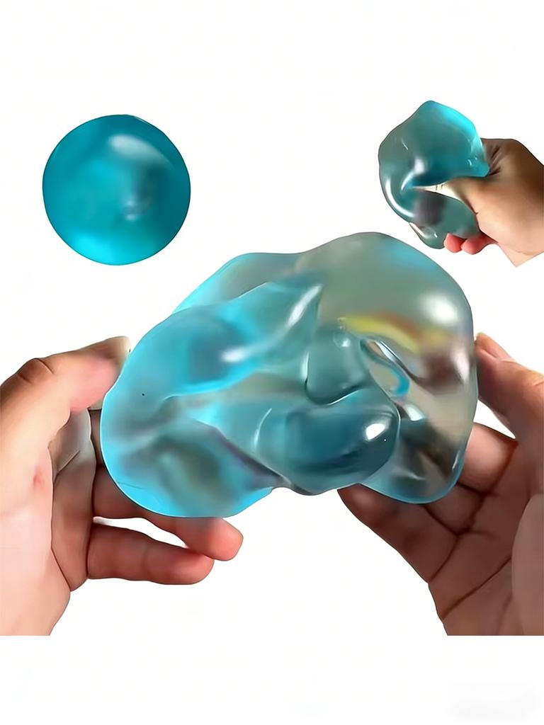 Blue Maltose Squishy Toys Anti Stress Sensory Fidgets Toy Soft Simulated Transparent Maltose Slow-Rebound Decompression Toy