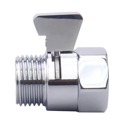 1pc High Quality All Copper Chrome Shower Heads Fast Switching Through The Shut Off Valve Hose Flow Throttle Valve Seal