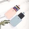 Stacked concealed pull-out card holder for multi-card slots, leather with snap fastening, pull-out card holder for card holder