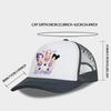 K-Pop Cute Cartoon Girl Group Print Sponge Mesh Cap | Unisex Adjustable Mesh Baseball Cap | Y2K K-Pop Fan Street Style Sun Hat
