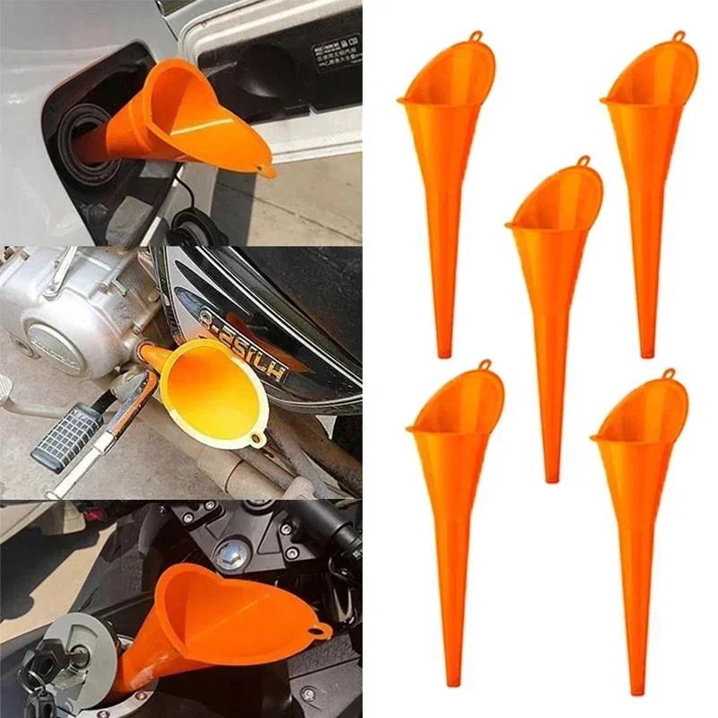 1/3pcs Car Long Mouth Oil Funnel Anti-splash Gasoline Oil Fuel Filling Tools Engine Funnel Motorcycle Refueling Car Accessories