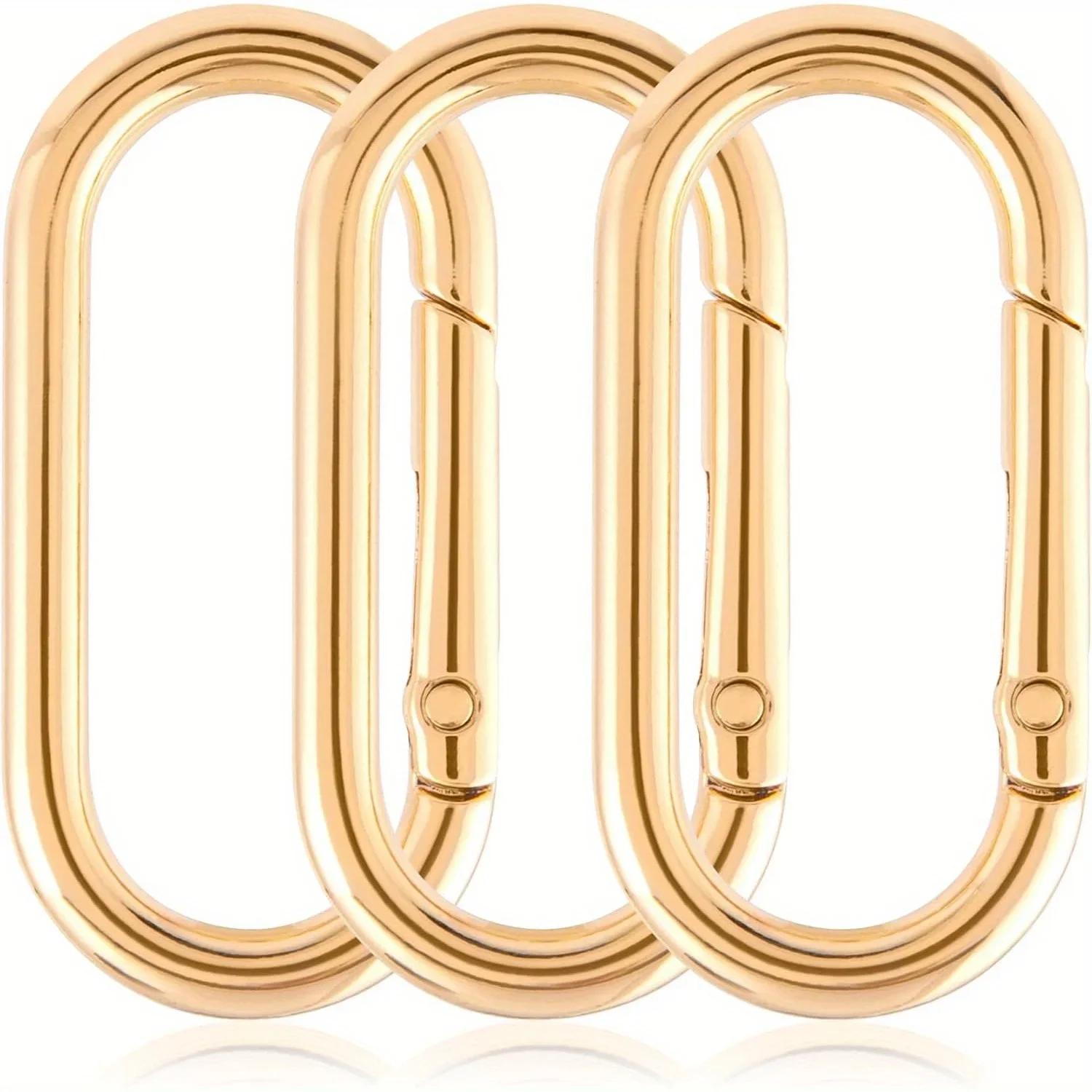 

5 Pcs Oval Spring Ring Clips, O Ring Opening Key Ring Carabiner for Keychains, Buckle Clasp, Backpacks, Purse, Keys, Bag Strap чорний