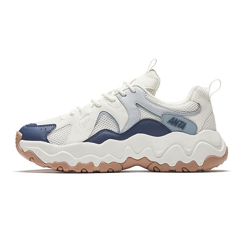 Anta Fashionable Versatile Wear-Resistant Breathable Low-Top Casual Shoes Men Sneakers White Blue 912528891-2