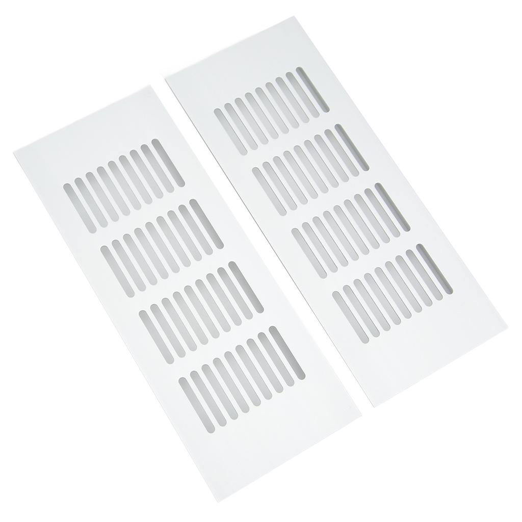 Vent Grille Heat Dissipation Aluminum Alloy Silver Rectangular Ventilation Grille Cover for Cabinet Closet RV