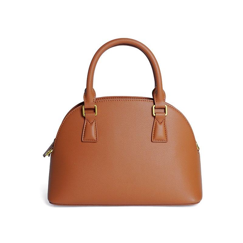 

Новая сумка из коровьей кожи, минималистичная сумка-боулинг, из кожи премиум-класса, женская сумка, сумка-подушка 26*10*18cm темно-коричневого