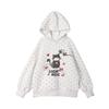 LUSON Girls' Polka Dot Hooded Sweatshirt