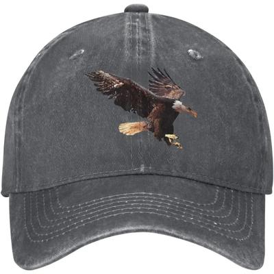 Eagle Print Vintage Baseball Cap Denim Cotton Dad Hat Sunhat Adjustable Unisex Trucker Hat