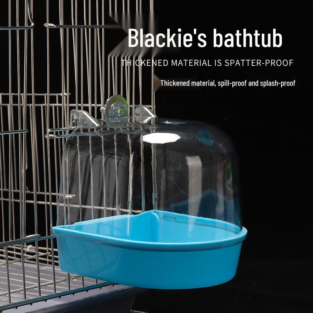 Transparent Large Bathing Basin Toy for Birds - Suitable for Mynas, Cockatiels, Lovebirds, Budgies