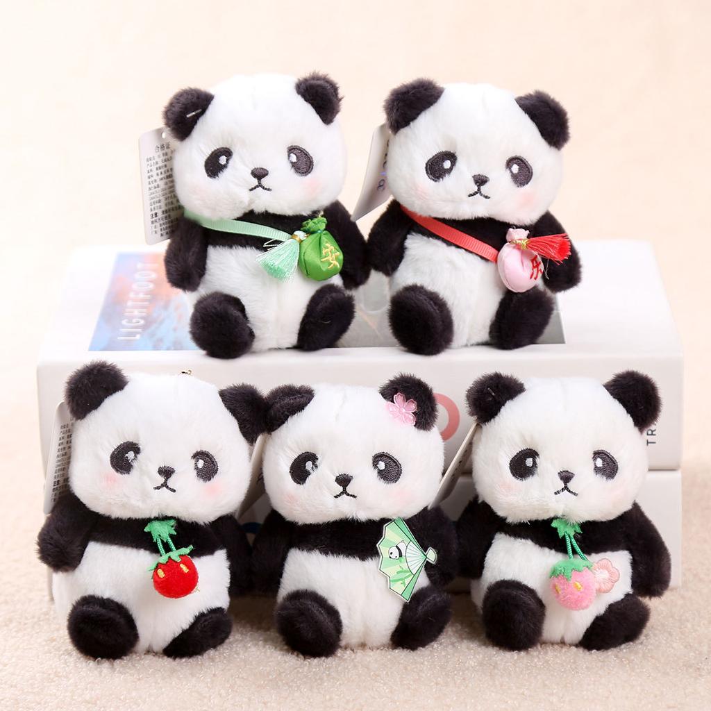 National Treasure Panda Little Doll Pendant Batch Ragdoll Bag Accessories Doll Birthday Gift Girls Plush Toys