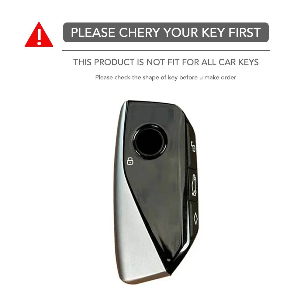 Car Remote Key Case Cover Shell For BMW X1 U11 2023 Series 7 735i 740Li I7 G07 X7 LCI XM Protector Keyless Auto Accessories