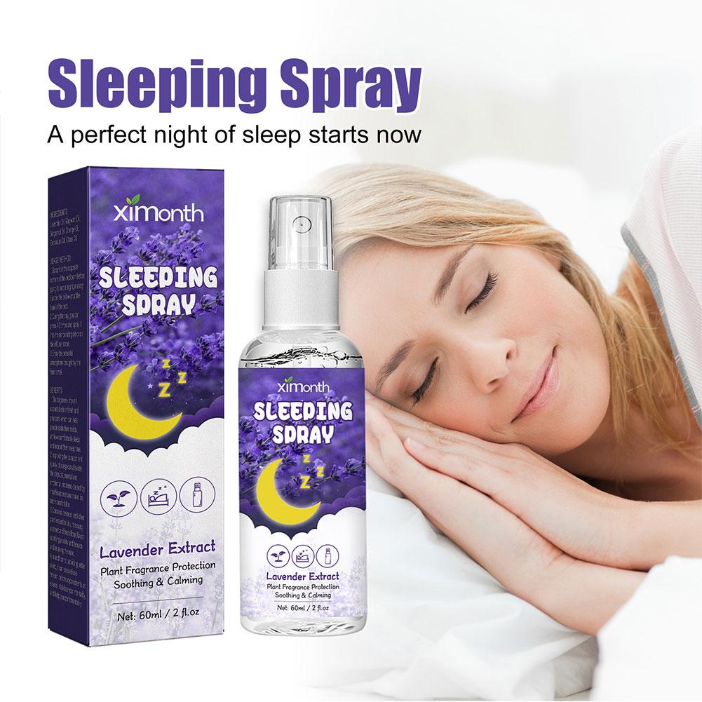 60Ml Lavender Sleep Spray Relieve Fatigue Anxiety Help Relaxing Body Aromatherapy Pillow Room Deep Sleep Natural Essential Oil