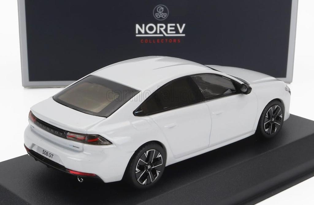 NOREV Peugeot 508 GT Hybrid Scale Diecast Model PEUGEOT 508 GT HYBRID 2023 1/43 Car, (White)