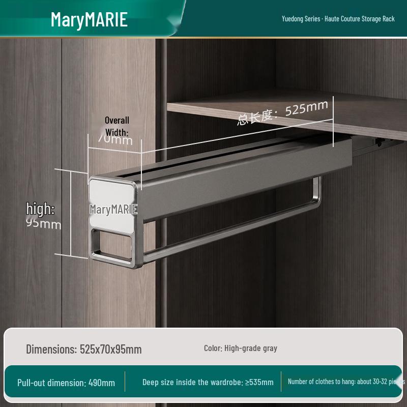 Mary Wardrobe Hydraulic Pull-Out Trouser Rack