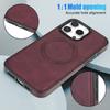 CSJ-P3 For iPhone 15 Pro Max Case Compatible with MagSafe PC+TPU+Leather Back Cover
