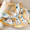 Bow Clothing Accessories Fake Collar Female Shawl Silk Scarf Printed Scarf Korean Style Scarves