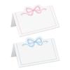Pack of 100 Pink Bowknot Place Cards Seating Cards Blank Seat Allocation Labels for Weddings and Social Gatherings