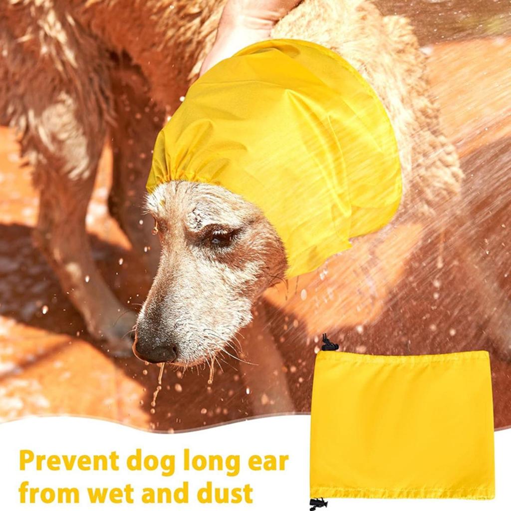 Swimming Waterproof Dog Ear Caps Dog Ear Covers For Bath Adjustable Pet Grooming Head Protection Cover For Cat Puppy Kitten All