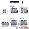 Flat Printing Window Drapes Floating Floral Dreamscape Digital Printed Polyester Family Party Use Event Curtains Set Of 2 Made