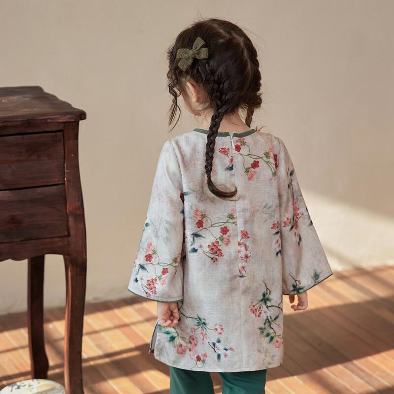 LUSON Baby Girl Chinese Style Cheongsam Tang Suit Dress Set