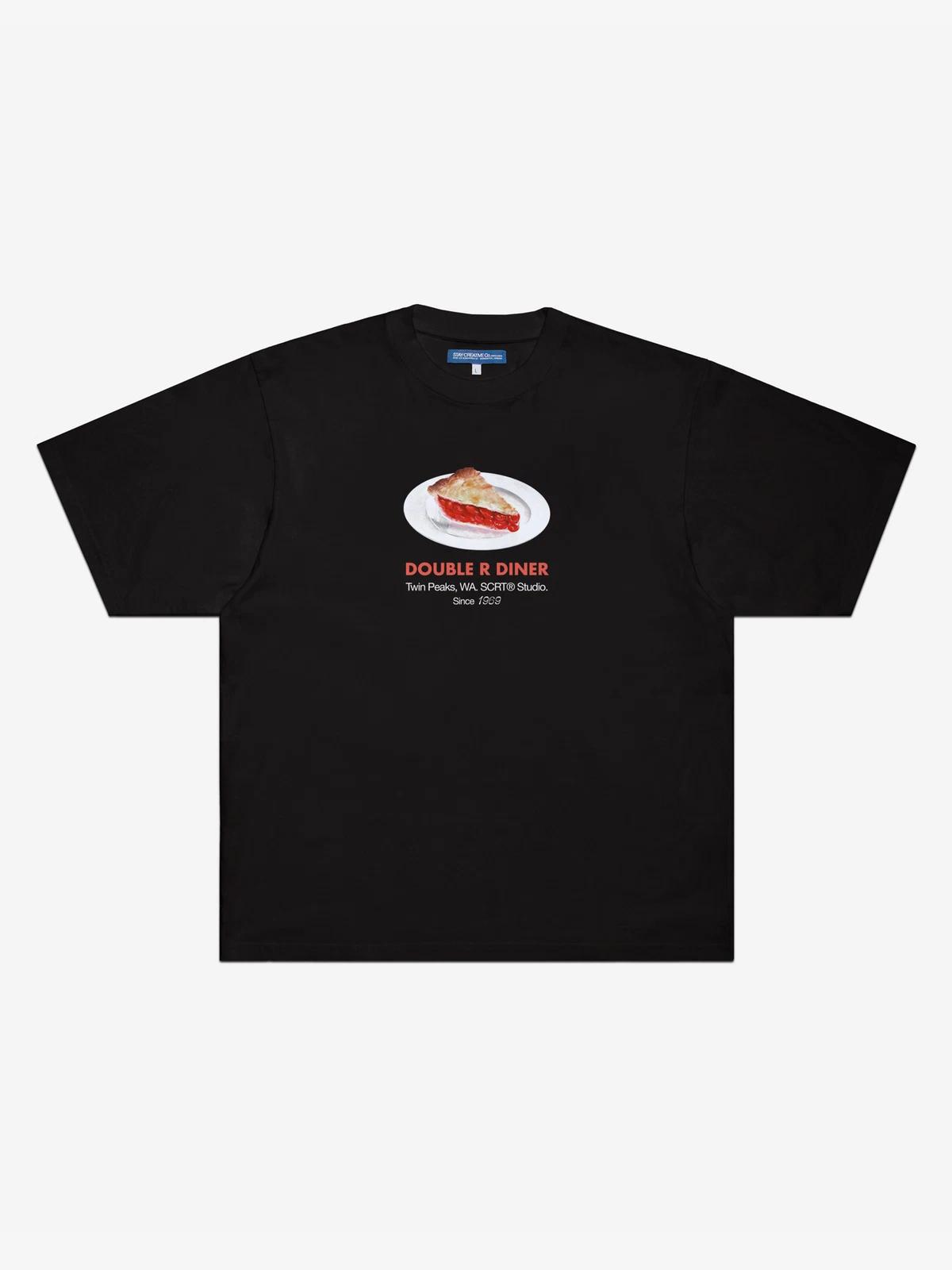 Diner T-Shirt - Black Original design. Street style T-shirt. S