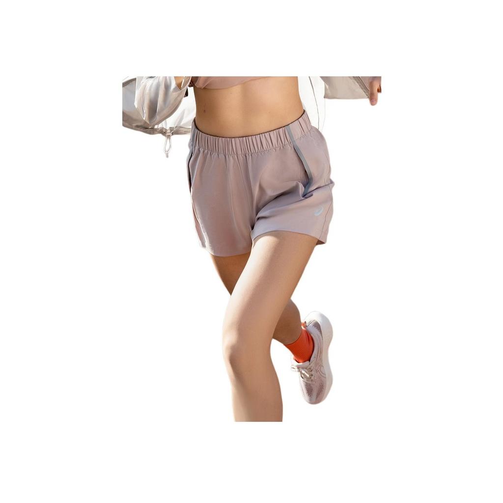 Asics Logo Print Lace-Up Straight Leg Sports Shorts Women Shorts Pink 2012C846-700