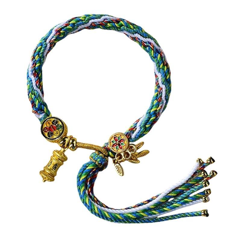 A52E Tibetan Handmade Bracelet Jewelry Accessory for Good Luck and Prosperity