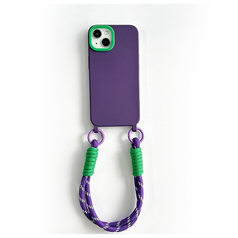 

Стильный чехол-шнурок кроссбоди в стиле знаменитостей для iPhone 16 Pro Max/15/14 - Мягкий силикон 15