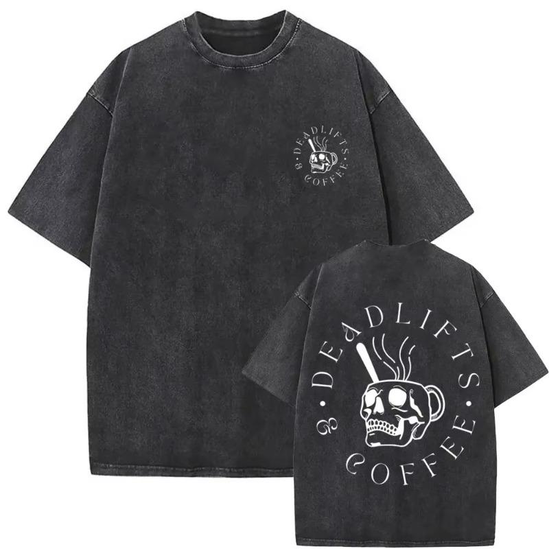 Anti Social Lifting Club Skeleton Gym Pump Cover T-shirts Men Women Funny Fitness Workout Bodybuilding Washed Vintage T Shirts