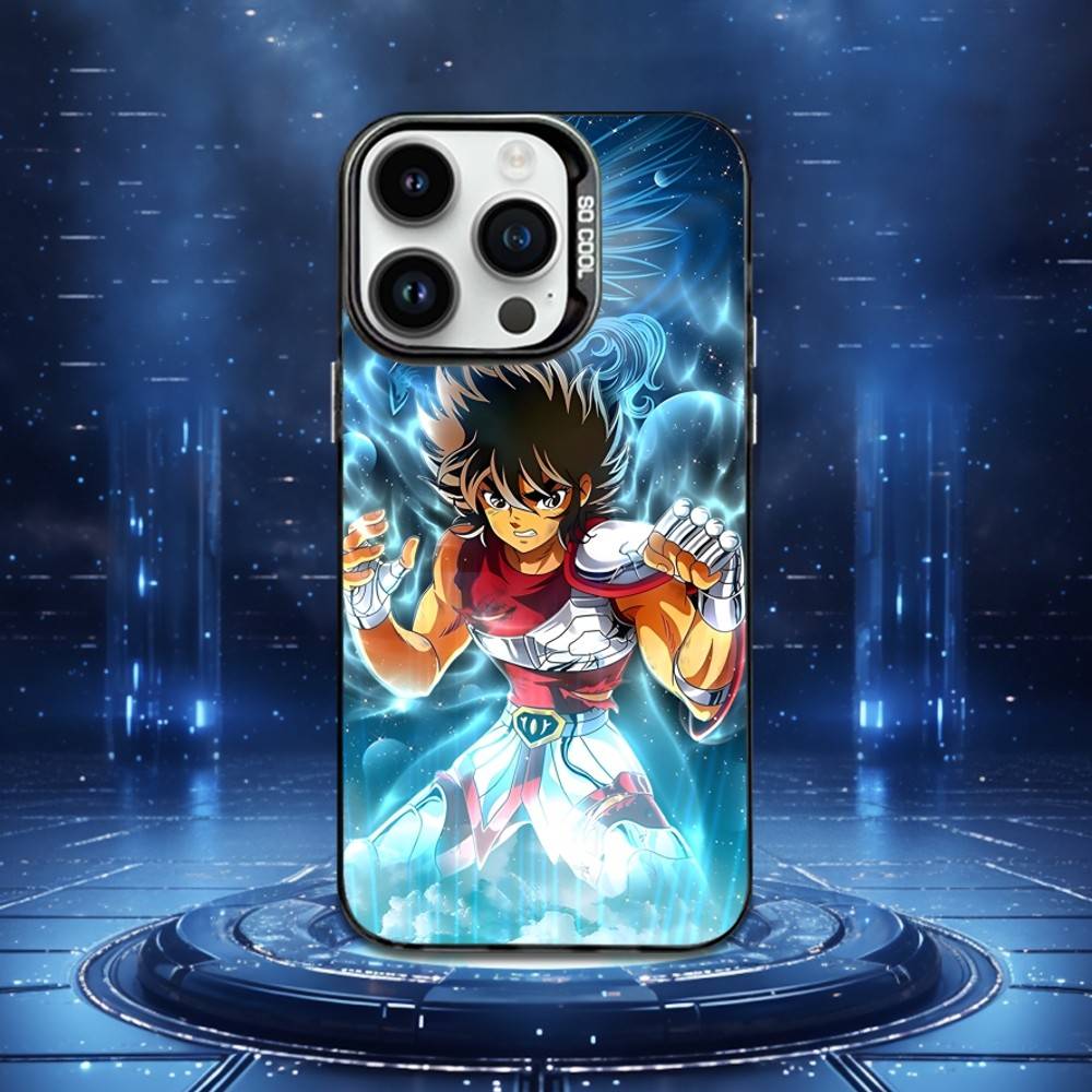 Cool S-Saint S-Seiya Anime Phone Case For iPhone 16,15,14,13,12,11,XS,Mini,Pro,MAX Black Matte Shockproof Cover