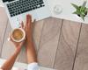 Anti-slip Protective Desk Mat with Wooden Waves Graphics 120X60 Cm