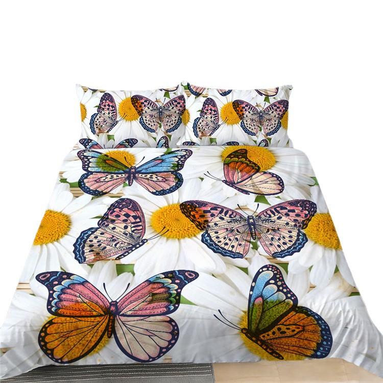 Polyester Bedding Two Or Three-Piece Butterfly Digital Printing