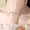 S925 Sterling Silver Crystal Love Bracelet for Women Ins 18k Gold Plated Fashionable New Crystal Bracelet