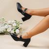 Fashion Elegant High Heels Pumps  Janes Shoes Large Size 42 Black Red White Women's Heeled Dance Party Wedding Shoes Classic