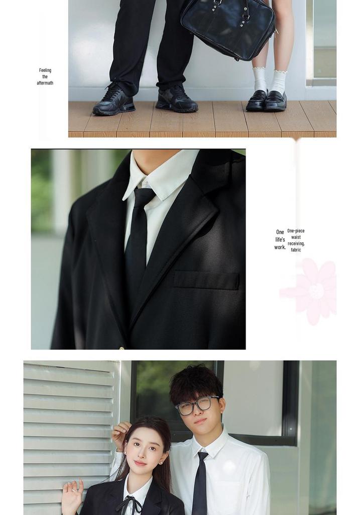 Japanese Style Academy Couple JK Uniform Set - Middle School Student Suit Jacket