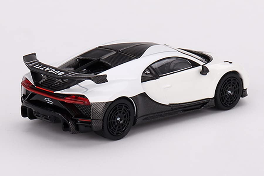 TrueScale Miniatures MINI GT 164 Bugatti Chiron Pur Sport White Left-hand Drive Finished Product