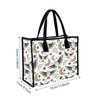 Boho Owl Moon Printed Canvas Tote Bag Casual Large Capacity Daily Shopping Handbag