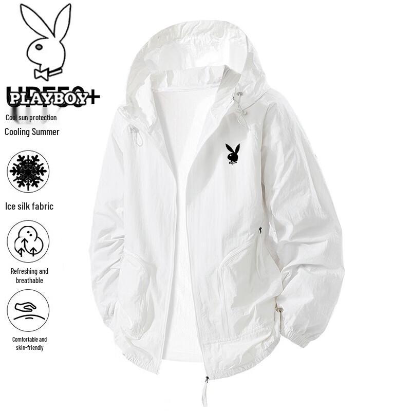 

PLAYBOY Men s Hooded Lightweight Sun Protection Jacket 2XL