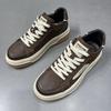 Low-top retro men's shoes autumn and winter velvet cotton shoes new men's leather platform casual board shoes men's sports shoes