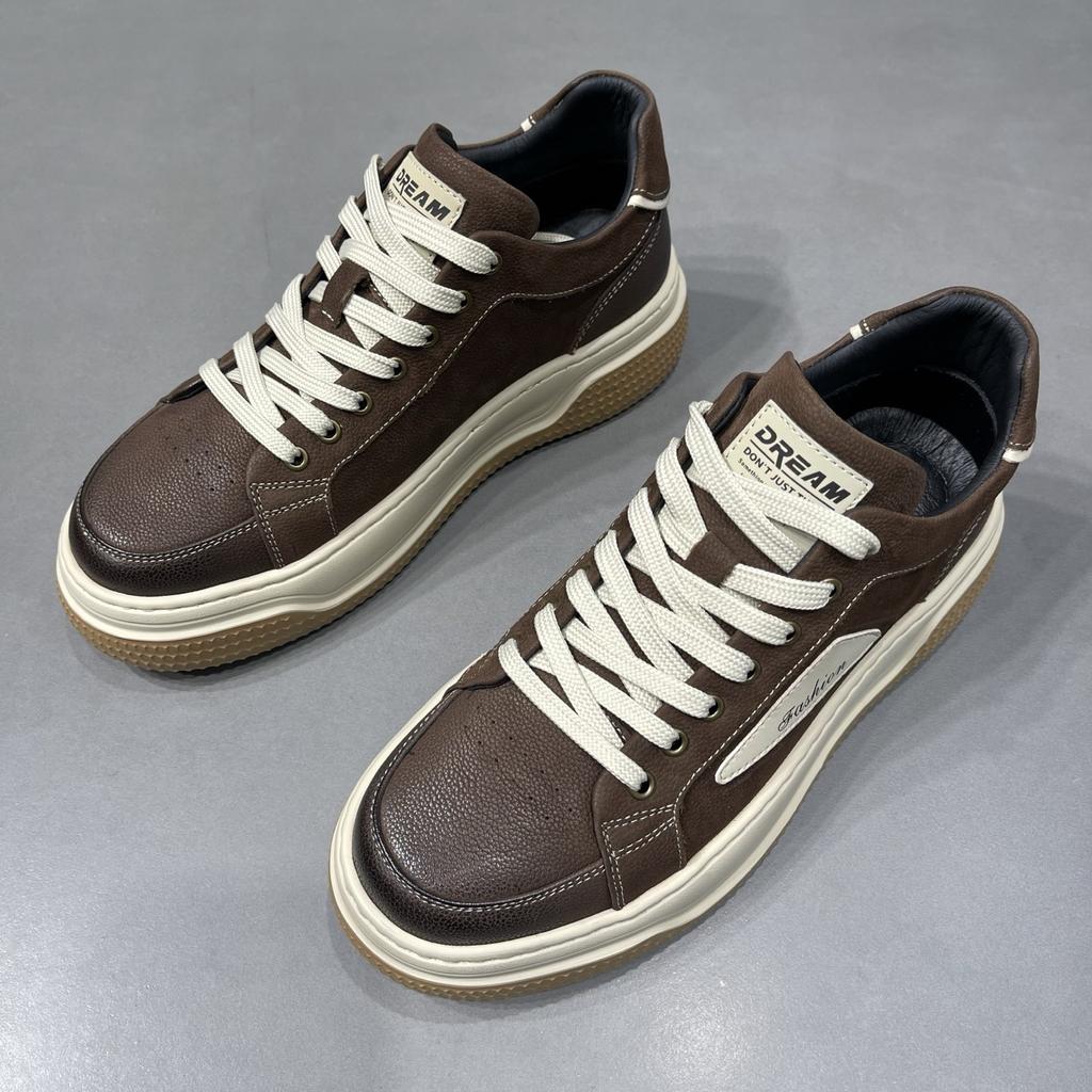 Low-top retro men's shoes autumn and winter velvet cotton shoes new men's leather platform casual board shoes men's sports shoes