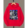 Racing Sports Car Print Children's Hooded Sweater Boys and Girls Birthday Gifts Casual and Comfortable Long-sleeved Tops