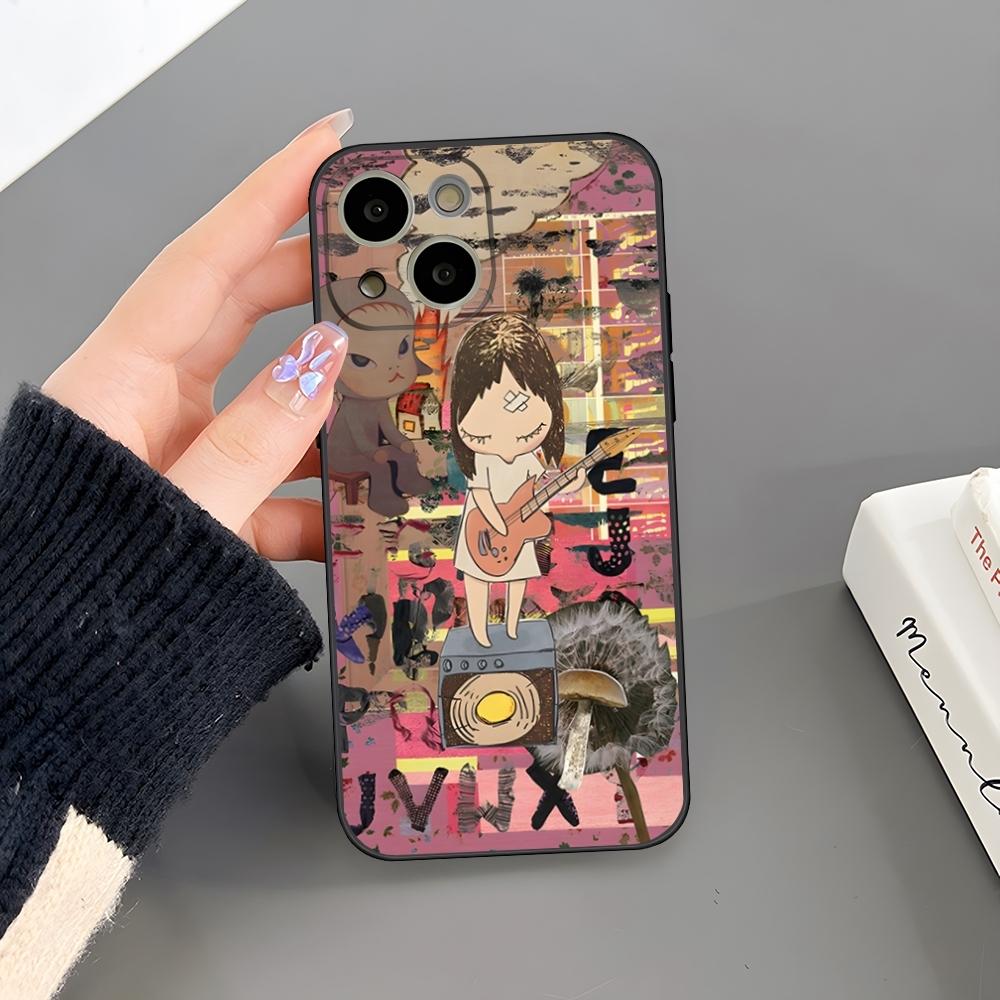 Cartoon Yoshitomo Nara Phone Case For Iphone 17 Air 15 Pro Max 14 Pro 16 Plus 12 13 11 Xr X Xs 8 7 Plus Back Cover