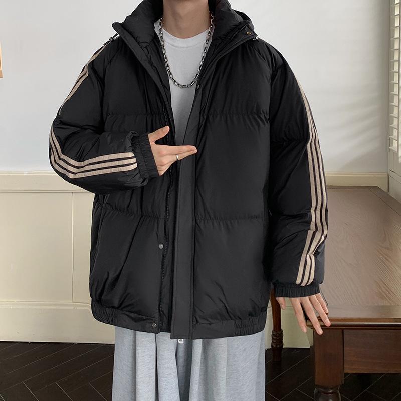 

Зимнее мужское пальто на хлопковой подкладке, модное свободное короткое утепленное пальто, куртка на хлопковой подкладке для молодых пар, корейский вариант мужского пальто-хлеба 4XL