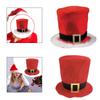 Christmas Top Hat Creative Decor Sturdy for Men Women Santa Claus Hat Xmas Hat for Cosplay Festivals Props Themed Party Dress up